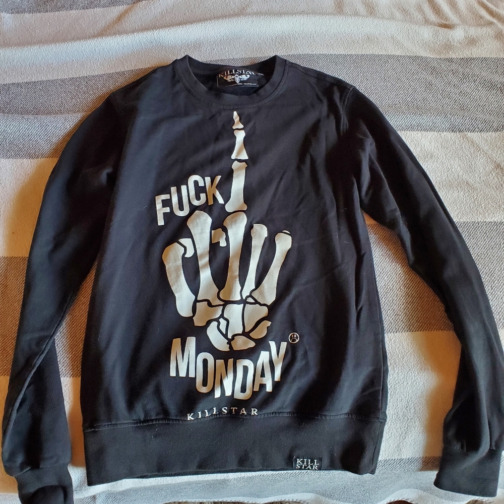 Killstar XS F*uck Monday Crewneck